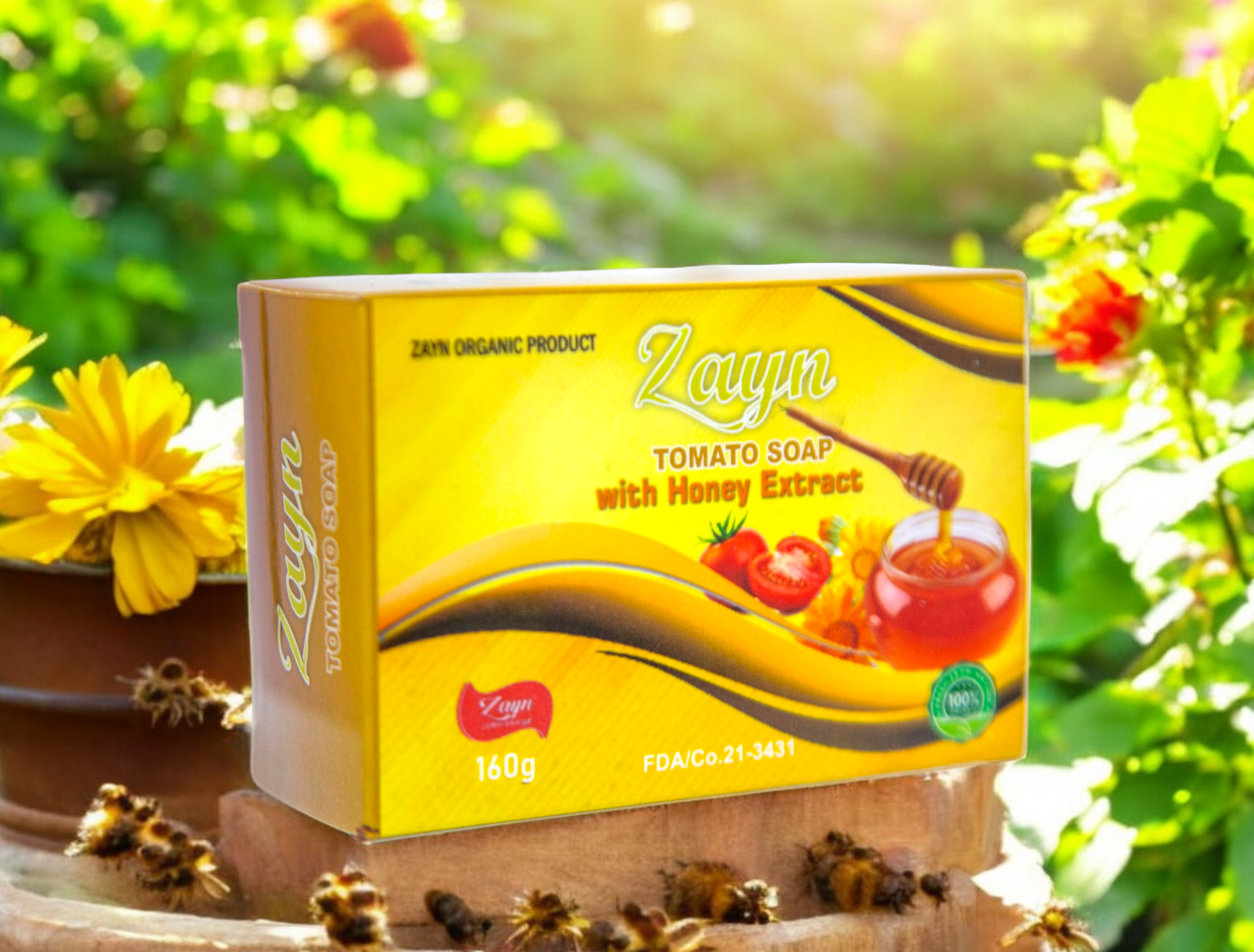 Zayn Pure Tomato Soaps with Honey Extract (Max)-160g - Image 2