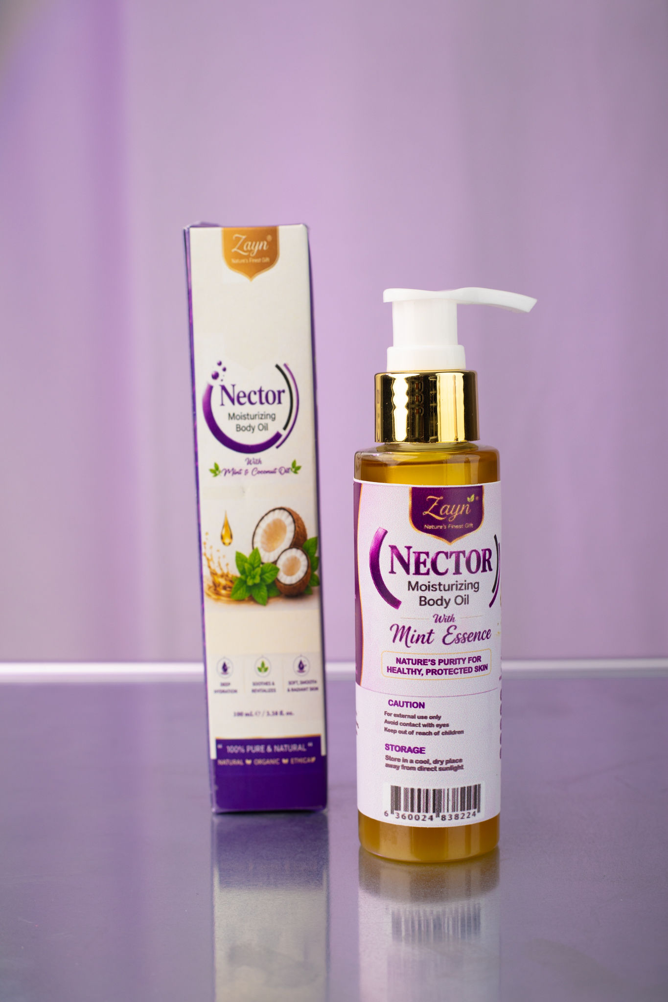 Nector Moisturizing Body Oil With Mint(100ml) - Image 5