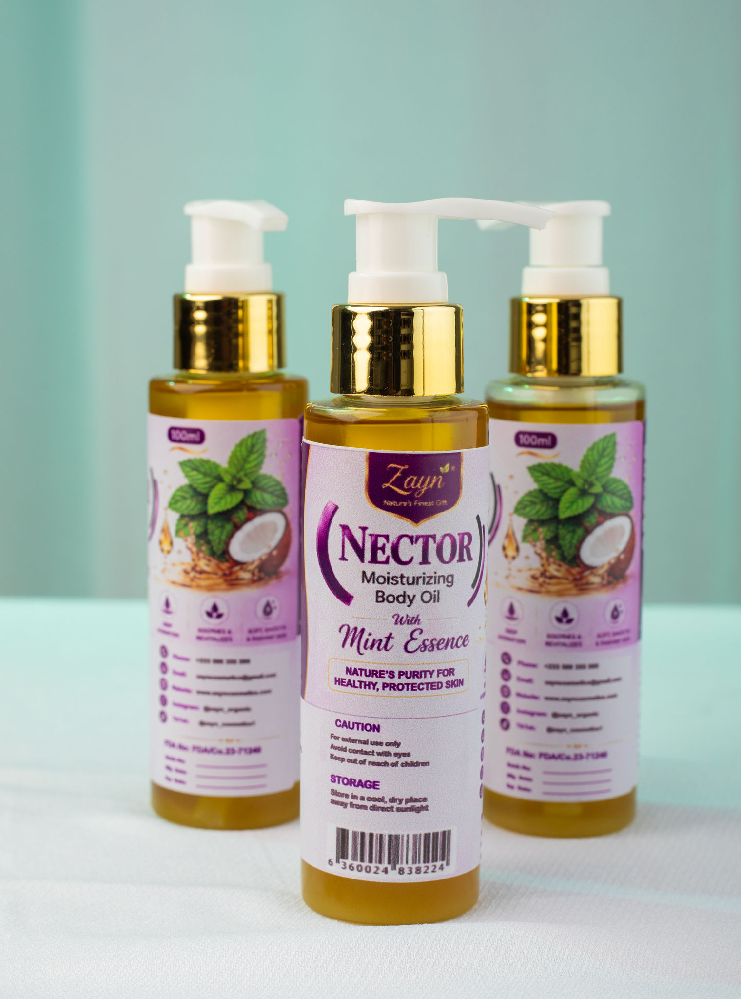 Nector Moisturizing Body Oil With Mint(100ml) - Image 2